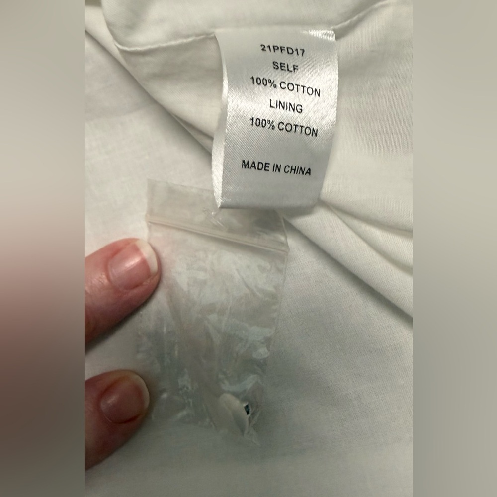 HUNTER BELL Noah Dress White V-Neck Puff Sleeve Mini Sz Small NWOT main tags - Picture 7 of 9